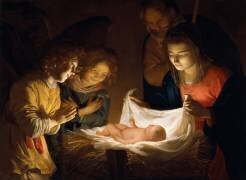 Adoration of the baby (Gerrit van Honthorst) - Muzeo.com