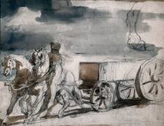 Ammo trolley fired by two horses (Théodore Géricault) - Muzeo.com