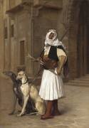 Anaute With Two Whippets (Jean-Léon Gérôme) - Muzeo.com