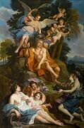 Apollon vainqueur du serpent Python couronné par la Victoire (Noël Coypel) - Muzeo.com