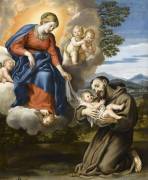 Apparition de la Vierge à l'Enfant à Saint François d'Assise (Domenichino) - Muzeo.com