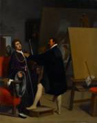 Aretino in the Studio of Tintoretto (Jean-Auguste-Dominique Ingres) - Muzeo.com