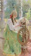 At the Spinning-Wheel (Constantin Makovski) - Muzeo.com