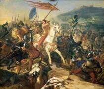 Bataille de Mons-en-Puelle, remportée par Philippe IV le Bel, 18 août 1304 sur l'armée flamande (Charles Philippe Larivière) - Muzeo.com