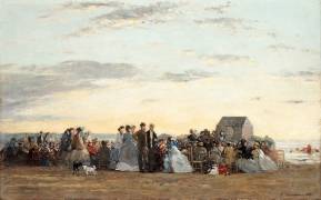 Beach Scene (Eugène Boudin) - Muzeo.com