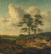 Bergers et moutons au bord du chemin (Jan Wijnants) - Muzeo.com