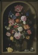 Bouquet of Flowers in a Stone Niche (Ambrosius Bosschaert) - Muzeo.com