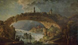 Bridge over the Falls (Hubert Robert) - Muzeo.com