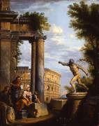 Capricci of Classical ruins with philosophers discoursing (Giovanni Paolo Pannini) - Muzeo.com