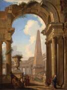 Capricci of Roman ruins with figures (Giovanni Paolo Pannini) - Muzeo.com