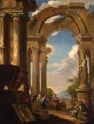 Capricci of Roman ruins with figures (Giovanni Paolo Pannini) - Muzeo.com