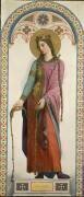 Carton pour les Vitraux de la chapelle Saint Louis à Dreux : Sainte Bathilde de Chelles (Jean-Auguste-Dominique Ingres) - Muzeo.com