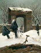 Cemetery in the Snow (Caspar David Friedrich) - Muzeo.com