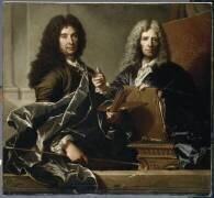 Charles le Brun (1619-1690) et Pierre Mignard (1612-1695), premiers peintres du roi (Hyacinthe Rigaud) - Muzeo.com