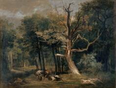 Chasse au loup en forêt (Jean-Baptiste Oudry) - Muzeo.com