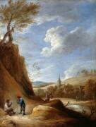 Chemin tournant dans un site montagneux (David Teniers the Younger) - Muzeo.com