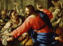Christ Cleansing the Temple (Bernardino Mei) - Muzeo.com
