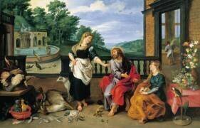 Christ in the House of Martha and Mary (Jan Brueghel the Younger) - Muzeo.com