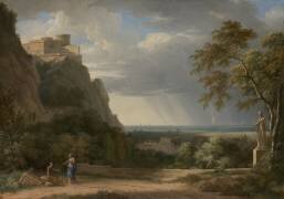 Classical Landscape with Figures and Sculpture (Pierre Henri de Valenciennes) - Muzeo.com