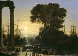 Coastal Scene with the Embarkation of Saint Paul (Claude Gellée) - Muzeo.com