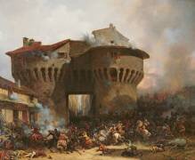 Combat at Porte Pannessac in 1562 (Julien-Michel Gué) - Muzeo.com