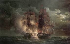 Combat naval de la frégate française 