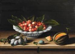 Coupe de cerises, prunes et melon (Louise Moïllon) - Muzeo.com