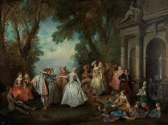Dance before a Fountain (Nicolas Lancret) - Muzeo.com
