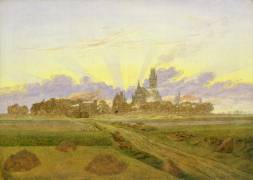 Dawn at Neubrandenburg (Caspar David Friedrich) - Muzeo.com