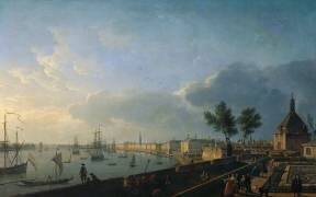 Deuxième vue du port de Bordeaux, prise du château trompette (Joseph Vernet) - Muzeo.com