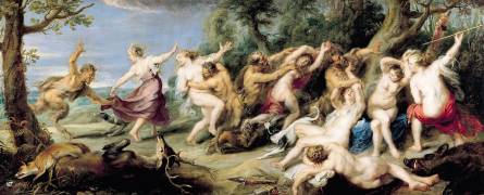 Diana and her Nymphs Surprised by Fauns (Peter Paul Rubens) - Muzeo.com
