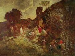 Don Quixote and Sancho Panza (Adolphe Joseph Monticelli) - Muzeo.com