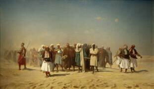 Ägyptische Rekruten durchqueren die Wüste (Jean-Léon Gérôme) - Muzeo.com