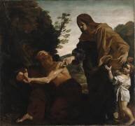 Elijah Receiving Bread from the widow of Zarepath (Giovanni Lanfranco) - Muzeo.com