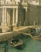 Entrance to the Grand Canal : Looking West (Canaletto) - Muzeo.com