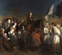 Entrée de Jeanne d'Arc à Orléans, le soir de la délivrance de la ville, le 8 mai 1429 (Henry Scheffer) - Muzeo.com