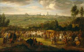 Entrée de Louis XIV et de Marie-Thérèse à Arras le 30 juillet 1667 (Adam Frans van der Meulen) - Muzeo.com