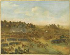 Episode de la Guerre de Sept Ans (1756-1763), attaque d'un village par les troupes françaises (Jean-Baptiste Le Paon) - Muzeo.com