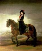Equestrian portrait of Queen Maria Luisa, wife of King Charles IV of Spain (Francisco de Goya) - Muzeo.com