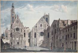 Facades of the Churches of St. Genevieve and St. Etienne du Mont (Angelo Garbizza) - Muzeo.com