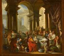 Festin donné sous un portique d'ordre ionique (Giovanni Paolo Pannini) - Muzeo.com