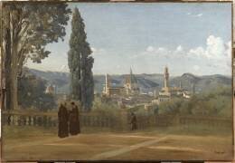 Florence. View of the Boboli Gardens (Jean-Baptiste Camille Corot) - Muzeo.com
