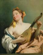 Girl with a Mandolin (Giambattista Tiepolo) - Muzeo.com