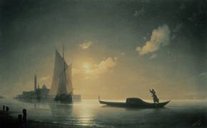 Gondolier at Sea by Night (Ivan Aivazovsky) - Muzeo.com