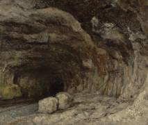 Grotto of Sarrazine near Nans-sous-Sainte-Anne (Gustave Courbet) - Muzeo.com