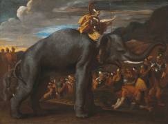 Hannibal Crossing the Alps on an Elephant (Nicolas Poussin) - Muzeo.com