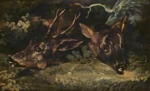 Heads of Roe Deer (Théodore Géricault) - Muzeo.com