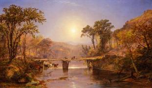 Indian Summer on the Delaware River (Jasper Francis Cropsey) - Muzeo.com