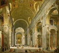 Interior of St. Peter's, Rome (Giovanni Paolo Pannini) - Muzeo.com
