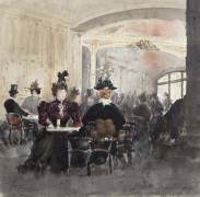 Interior of the Concert Rouge (Henri Laurent Mouren) - Muzeo.com